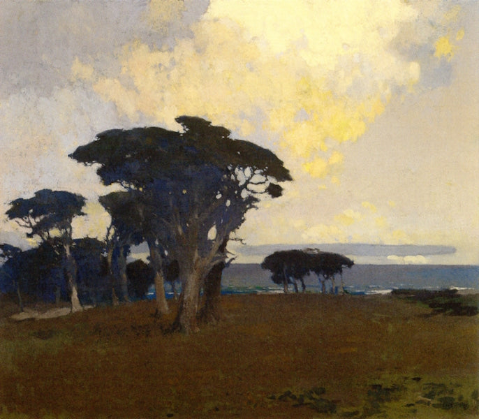 Monterey Bay, vintage artwork by Arthur Matthews, 12x8" (A4) Poster