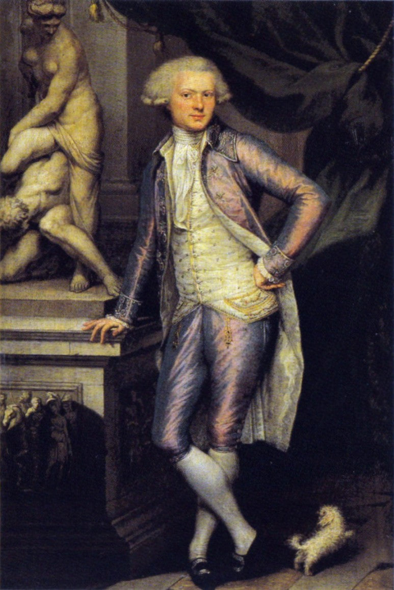 Johann Friedrich Alexander von Ansbach-Bayreuth, vintage artwork by Johann Georg Ziesenis der Jüngere, 12x8" (A4) Poster