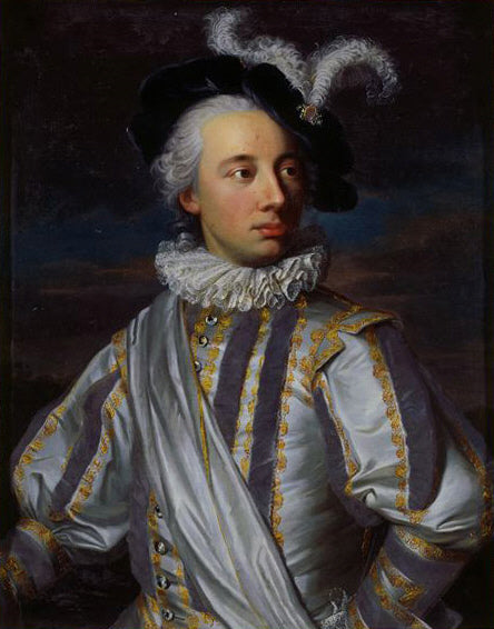 Portrait of Niklaus Tscharner, vintage artwork by Emmanuel Jakob Handmann, 12x8" (A4) Poster
