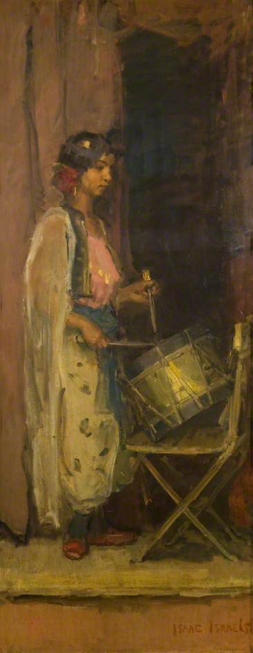 The Egyptian Drummer Girl by Isaac Israels,A3(16x12")Poster