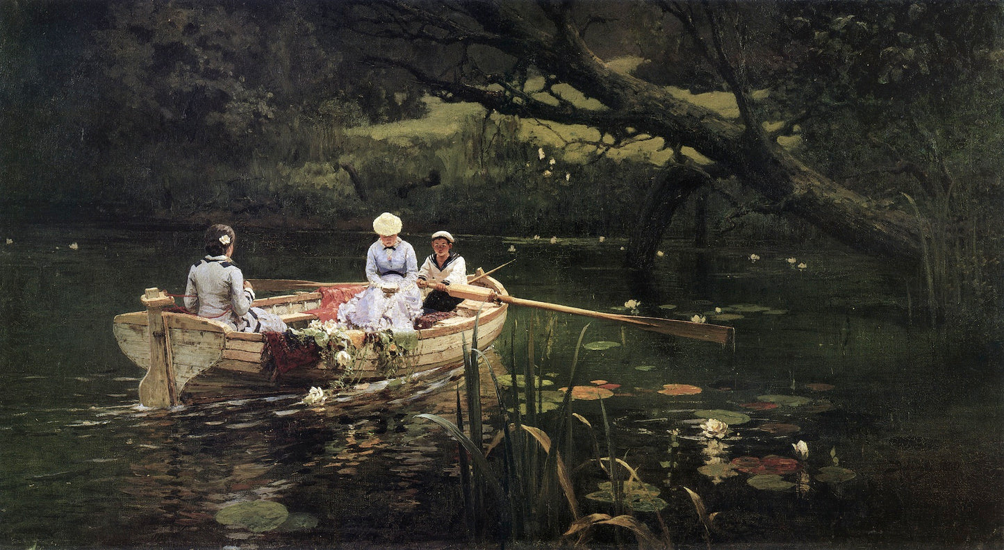 Boating. Abramtsevo, vintage artwork by Vasily Polenov, 12x8" (A4) Poster