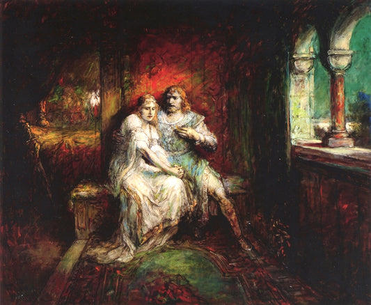 Lohengrin: Act III, vintage artwork by Ferdinand Leeke, 12x8" (A4) Poster