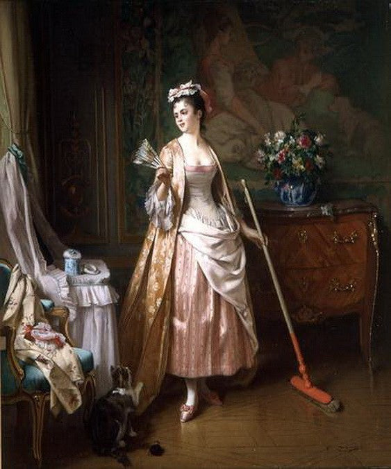 The Lady's Maid, vintage artwork by Joseph Caraud, A3 (16x12") Poster Print