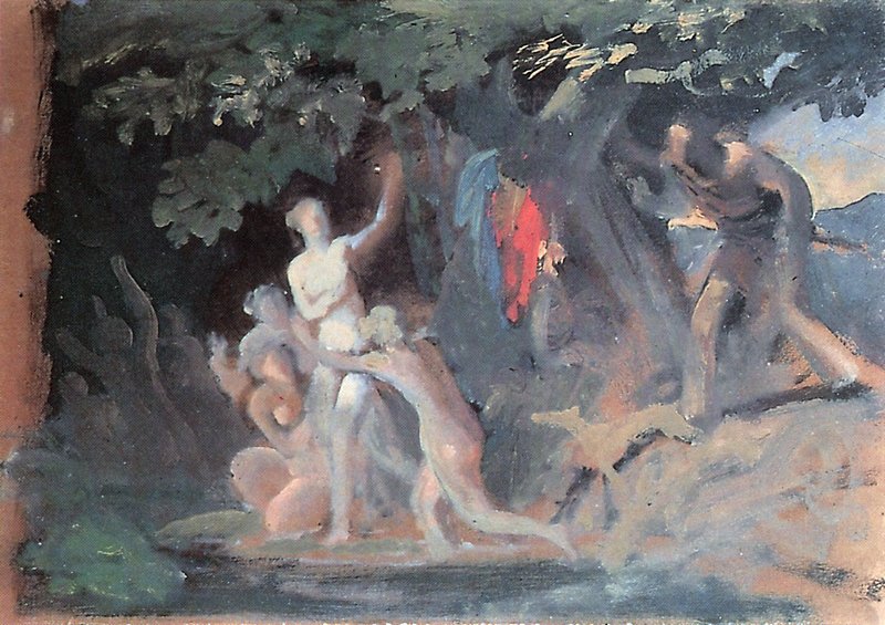 Hylas and Nymphs (study), vintage artwork by Karl Pavlovich Brulloff, A3 (16x12") Poster Print