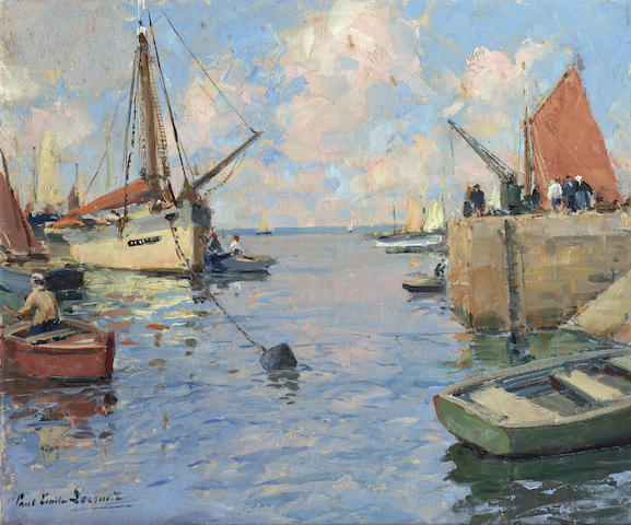 Summer Day. Concameau, vintage artwork by Paul Lecomte, 12x8" (A4) Poster