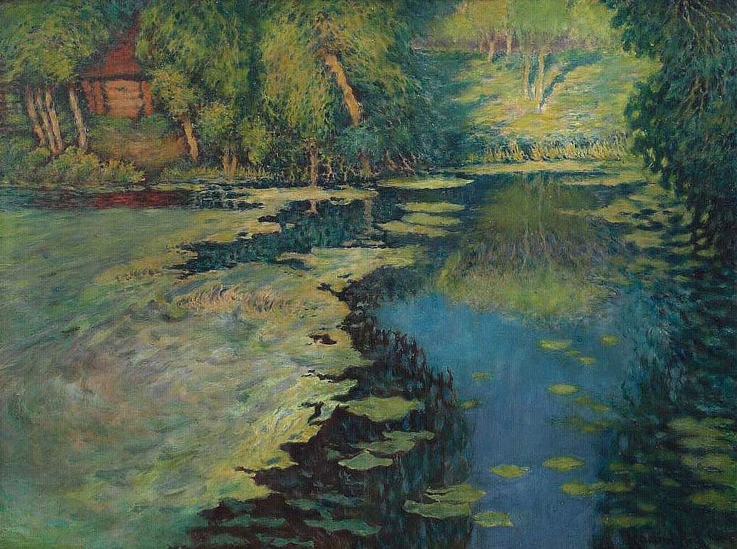all Arm of the River with the Red Cottage by Vaclav Radimsky,A3(16x12")Poster