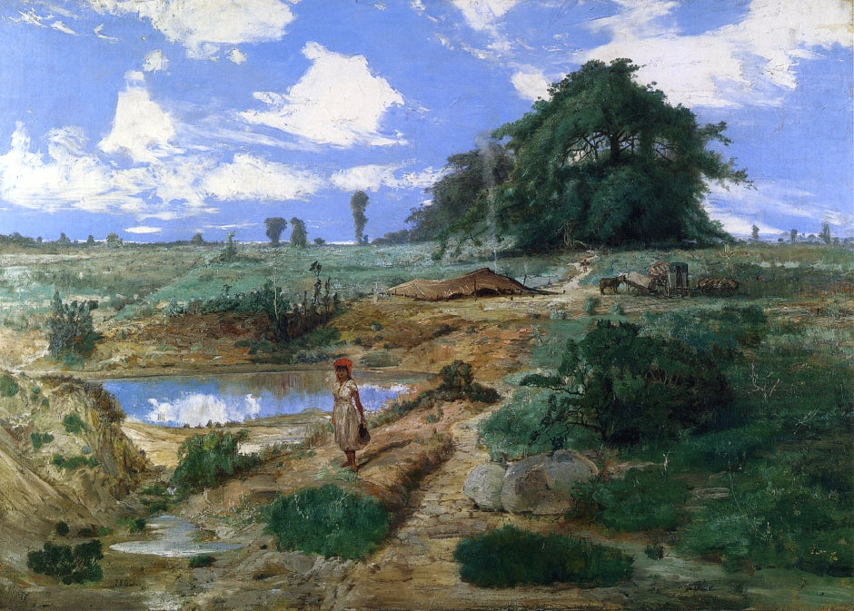 Western Landscape, vintage artwork by James Farrington Gookins, 12x8" (A4) Poster