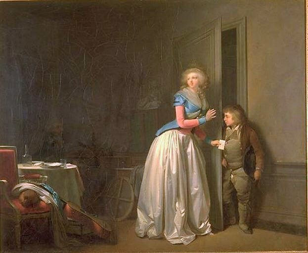 La Visite reçue, vintage artwork by Louis-Leopold Boilly, 12x8" (A4) Poster