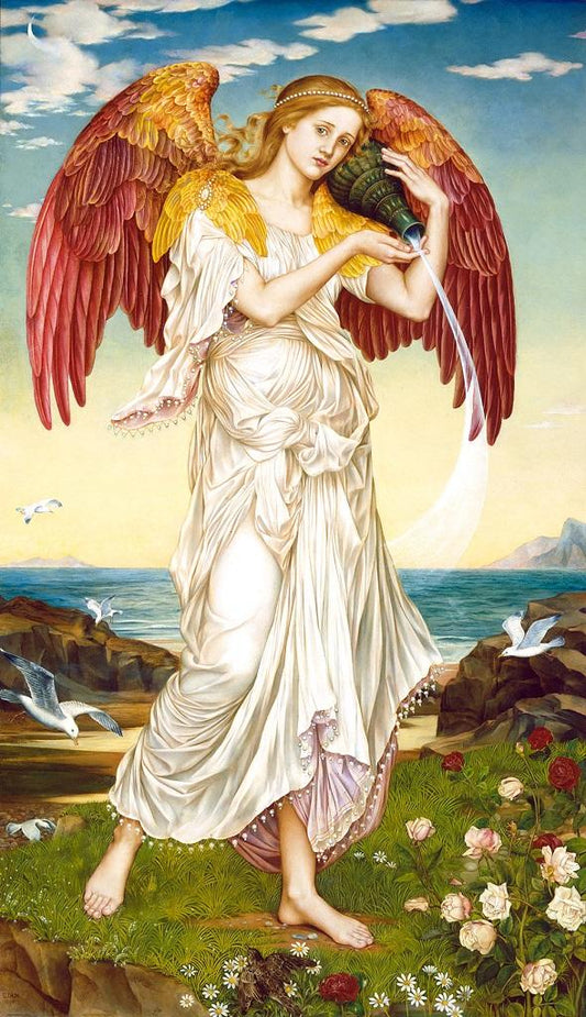 Eos, vintage artwork by Evelyn de Morgan, 12x8" (A4) Poster