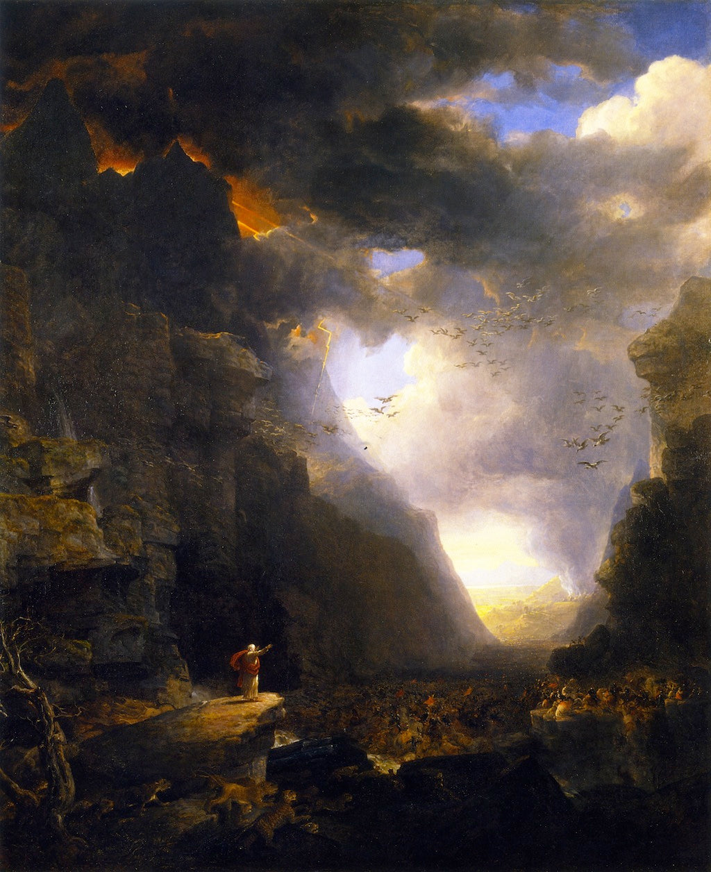 God's Judgment Upon Gog, vintage artwork by Asher Brown Durand, A3 (16x12") Poster Print