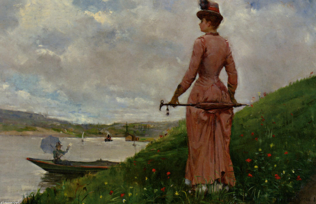 menade sur le Bond de l'Oise by Paul-Charles Chocarne-Moreau,A3(16x12")Poster