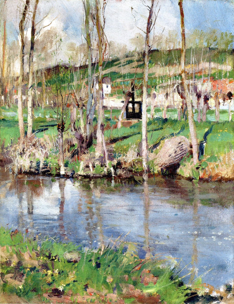 River at Giverny, vintage artwork by William Blair Bruce, 12x8" (A4) Poster