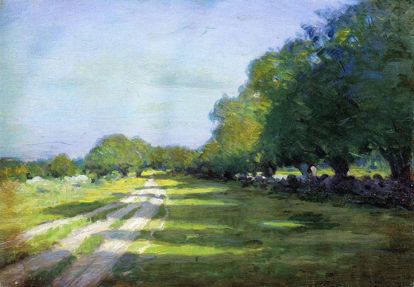 Sun Dappled Path, vintage artwork by Arthur Wesley Dow, 12x8" (A4) Poster