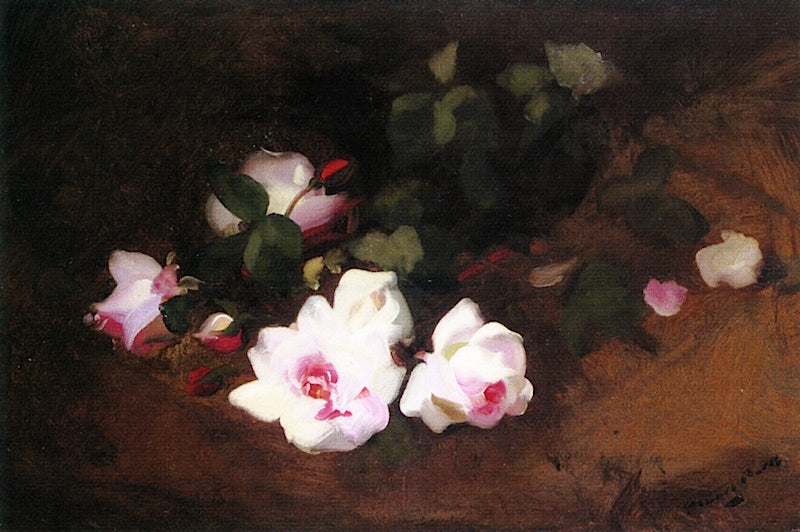Still Life of Pink Roses, vintage artwork by James Stuart Park, 12x8" (A4) Poster