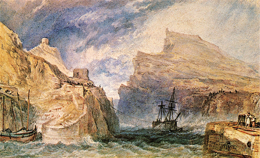 Boscastle, Cornwall, vintage artwork by Joseph Mallord William Turner, 12x8" (A4) Poster