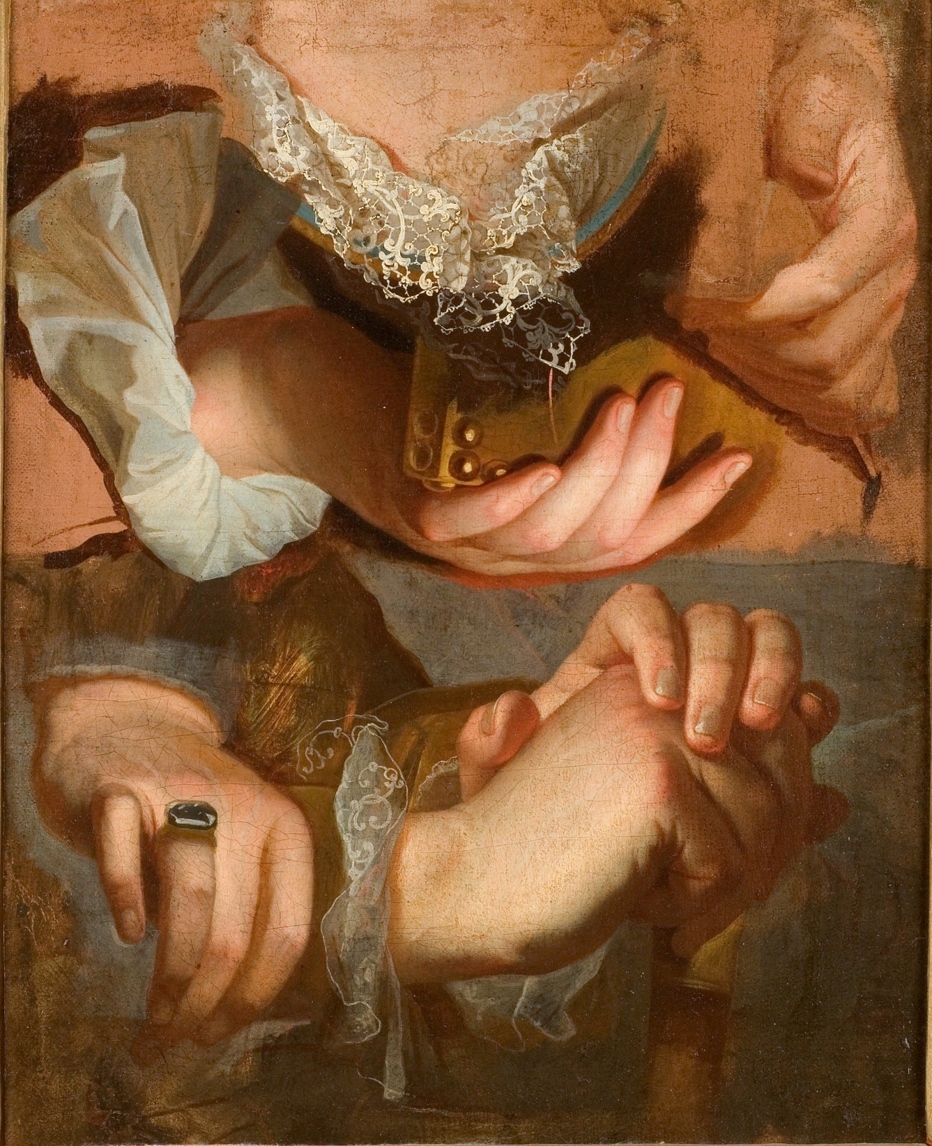 Study of Hands, vintage artwork by Hyacinthe Rigaud, 12x8" (A4) Poster