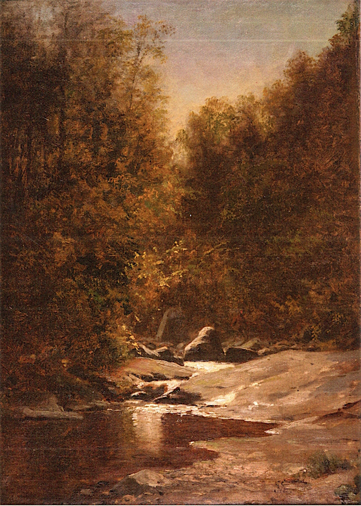 View near Kingston, NY, vintage artwork by Jervis McEntee, 12x8" (A4) Poster