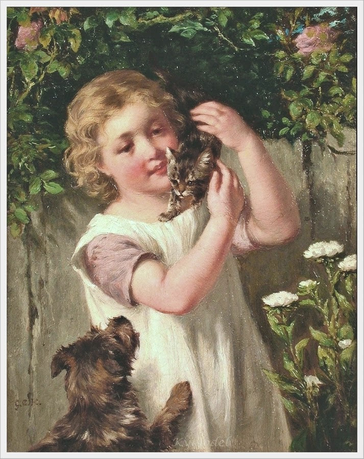 Rivals, vintage artwork by George Augustus Holmes, 12x8" (A4) Poster