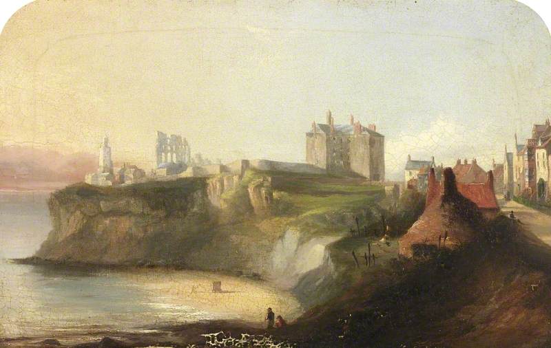 Percy Bay, Tynemouth, vintage artwork by Thomas Miles Richardson, Sr., 12x8" (A4) Poster