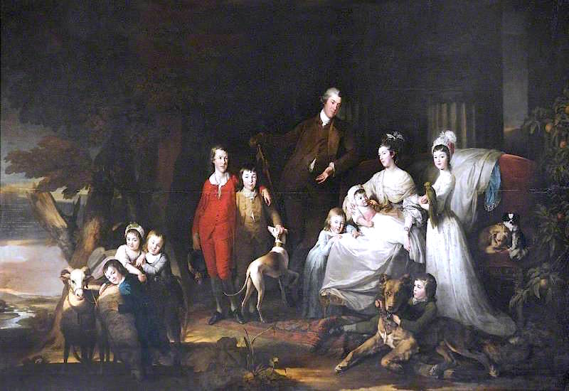 The Family of Henry Dawkins, vintage artwork by Richard Brompton, 12x8" (A4) Poster