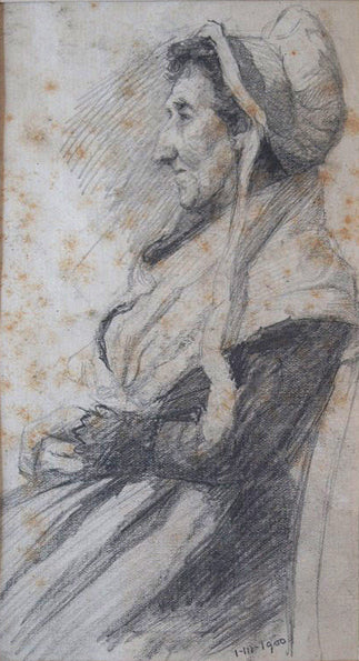 Old woman by Albert Ludovici, Jr,A3(16x12")Poster