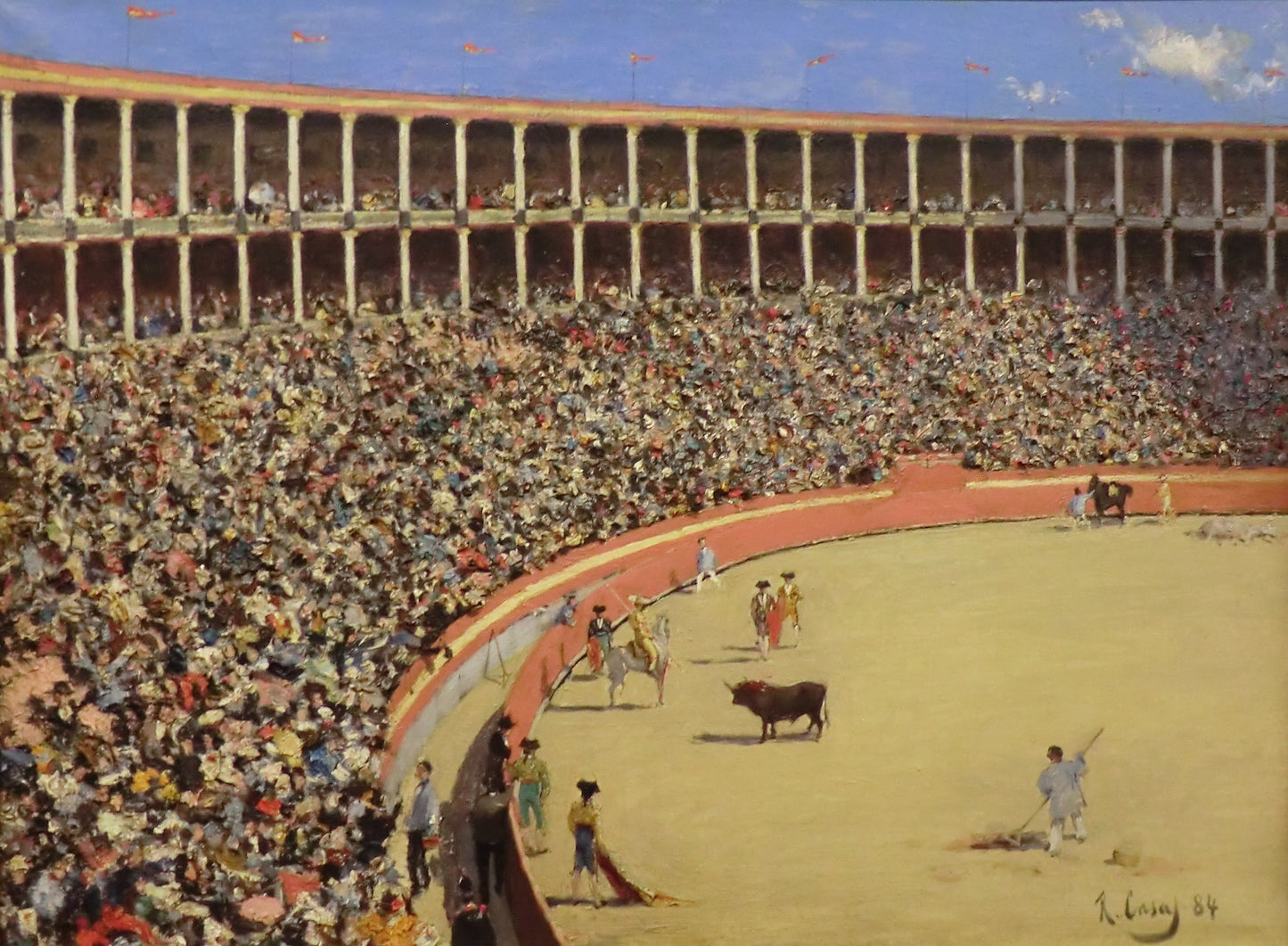 Plaza de Toros (The Bullring), vintage artwork by Ramon Casas y Carbó, 12x8" (A4) Poster