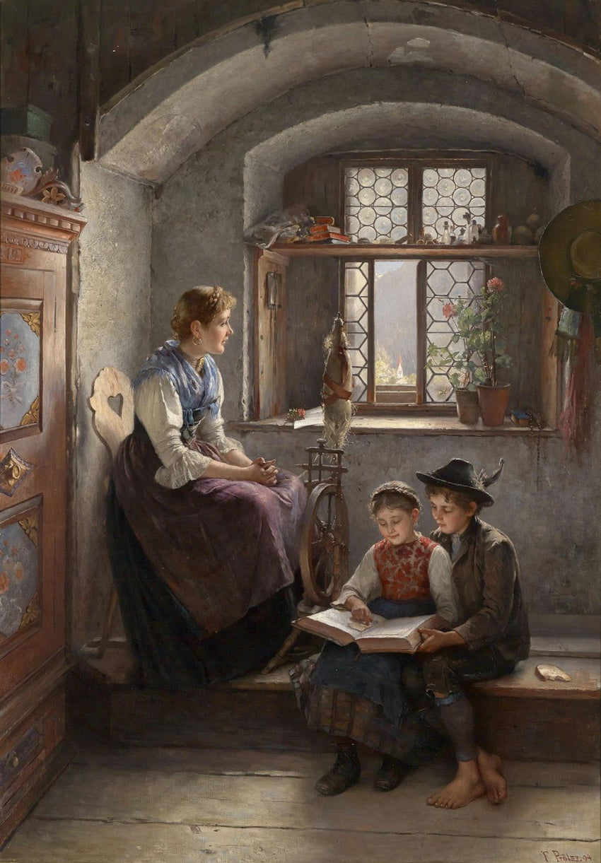 Children in the Room by Fredrich Prolss,A3(16x12")Poster