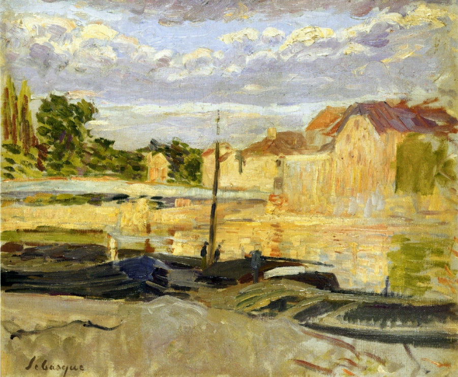 The Banks of the Marne at Lagny by Henri Lebasque,A3(16x12")Poster