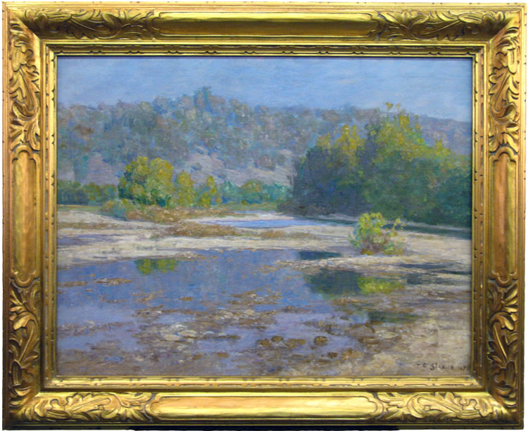 On the White Water Sands, vintage artwork by Theodore Clement Steele, 12x8" (A4) Poster