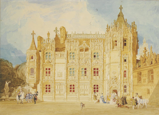 The Maison Abbatiale or Logis Abbatial, Abbey of St Ouen, Rouen, vintage artwork by John Sell Cotman, 12x8" (A4) Poster
