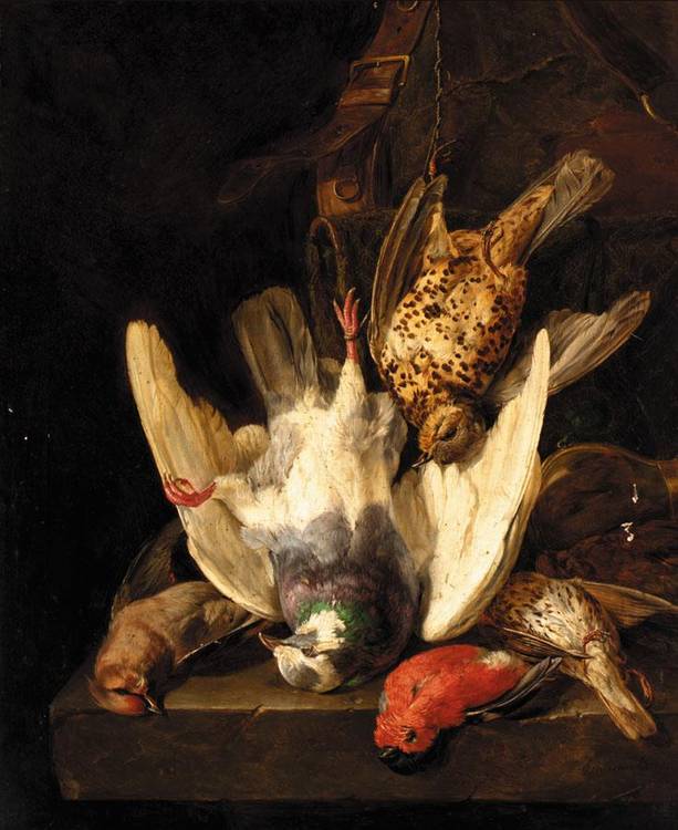 Still life of game, vintage artwork by Andreas Lach, A3 (16x12") Poster Print