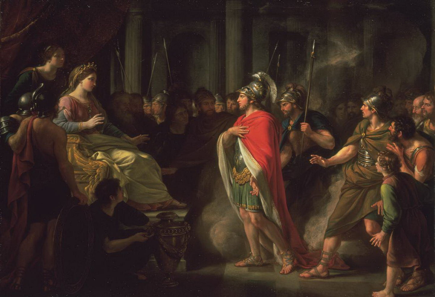 The Meeting of Dido and Aeneas, vintage artwork by Sir Nathaniel Dance-Holland, 12x8" (A4) Poster