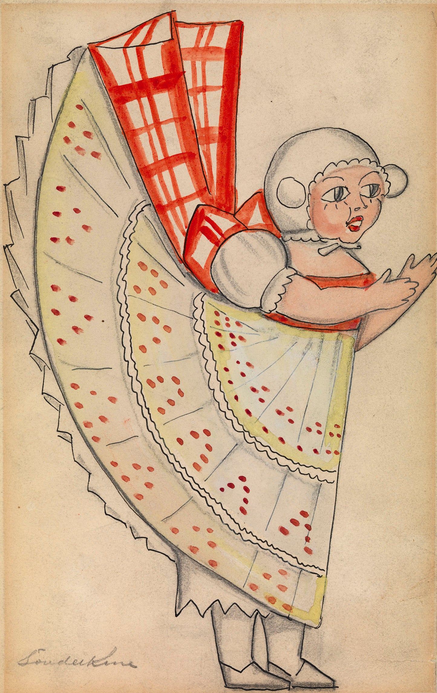 Doll, vintage artwork by Sergei Sudeikin, 12x8" (A4) Poster