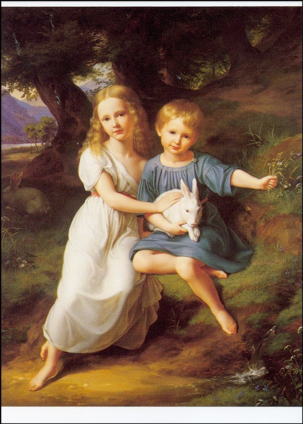 The Artist's Children, vintage artwork by Friedrich Wilhelm Schadow, 12x8" (A4) Poster
