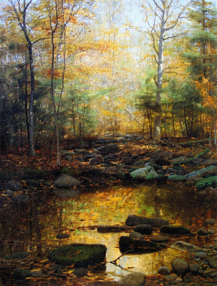 Woodland Brook, vintage artwork by William Bliss Baker, 12x8" (A4) Poster