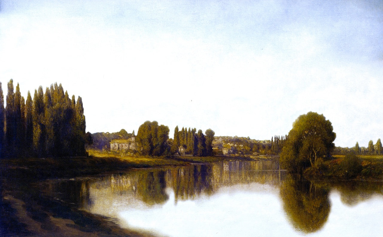 Near Poissy, vintage artwork by Gilbert Munger, 12x8" (A4) Poster