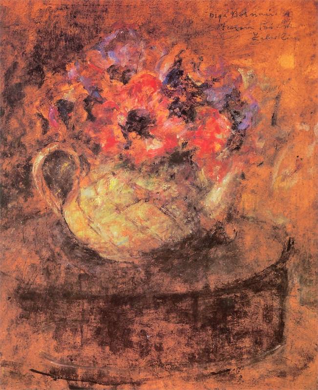 Flowers in a Teapot by Olga Boznas„ska,A3(16x12")Poster