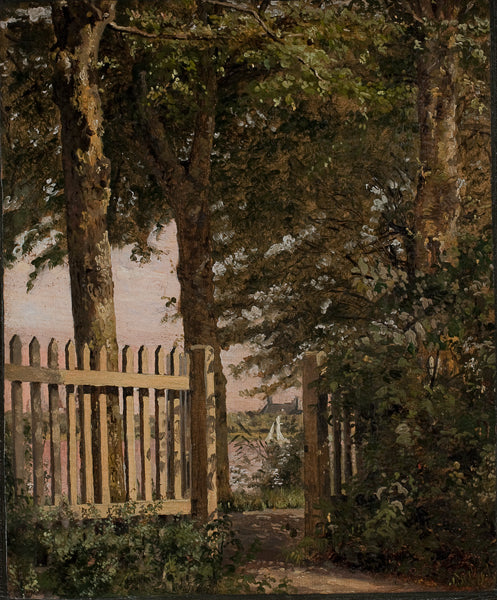 The Garden Gate of the Artist's Home at Blegdammen, vintage artwork by Christen Købke, A3 (16x12") Poster Print
