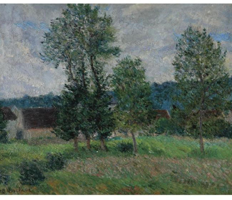 The Large Garden, vintage artwork by Blanche Hoschede-Monet, 12x8" (A4) Poster