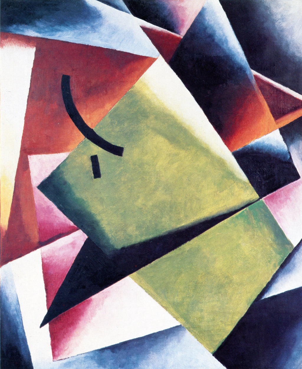 Painterly Architectonic, vintage artwork by Liubov Popova, 12x8" (A4) Poster