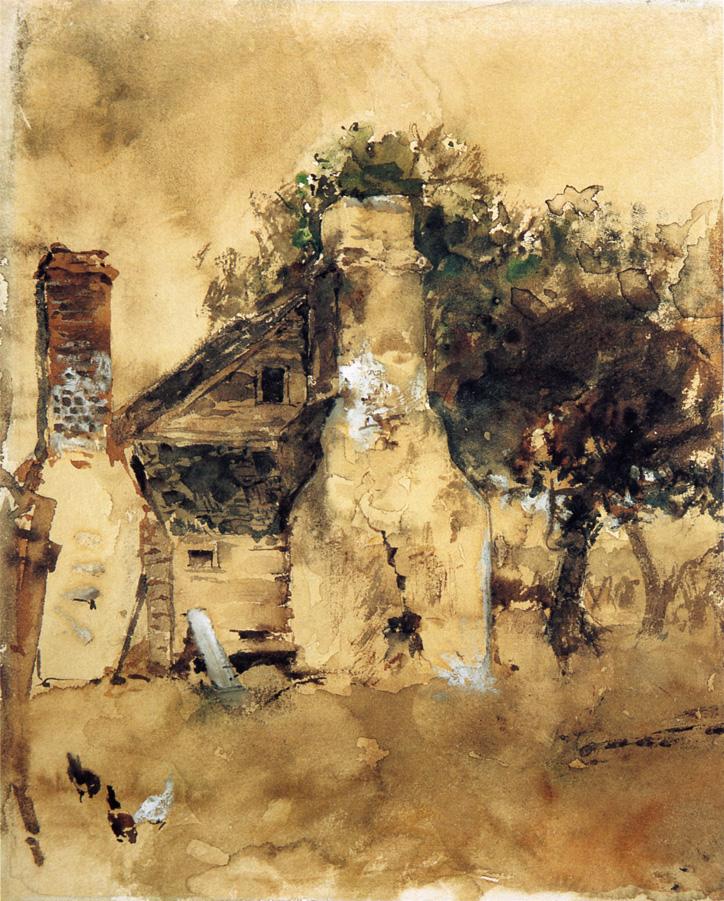 Old Powhatan Chimney, vintage artwork by Robert Frederick Blum, 12x8" (A4) Poster