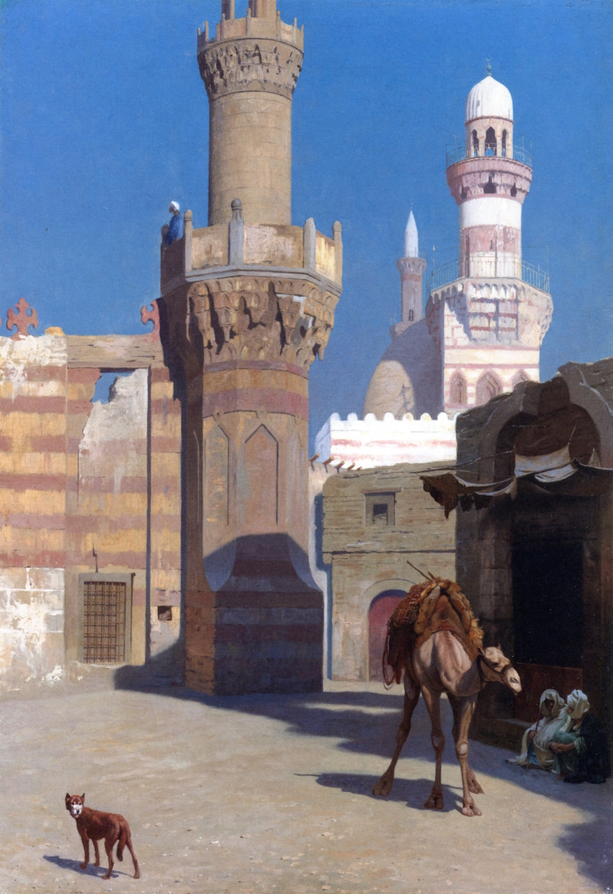 A Hot Day in Cairo, vintage artwork by Jean-Leon Gerôme, 12x8" (A4) Poster