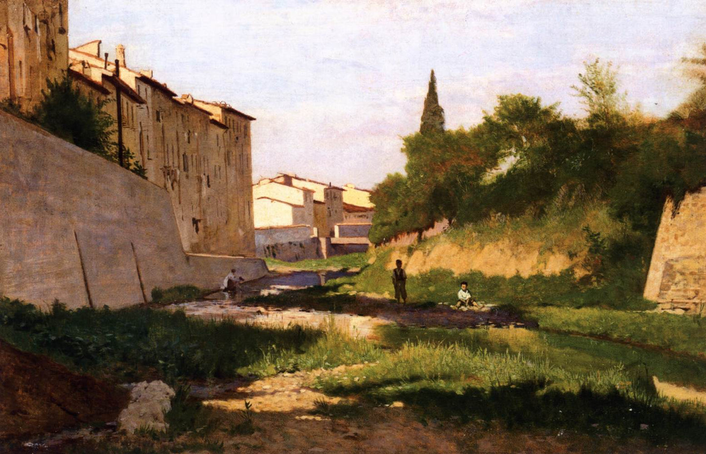 The Mugnone, vintage artwork by Odoardo Borrani, 12x8" (A4) Poster