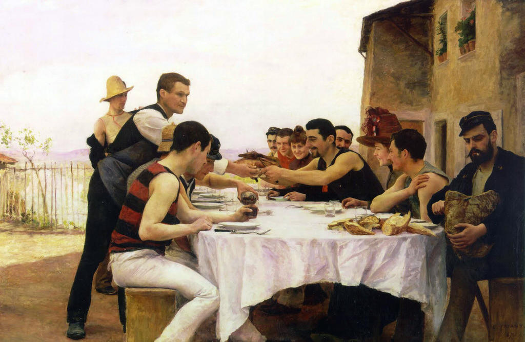 The Rowers of the Meurthe by emile Friant,A3(16x12")Poster