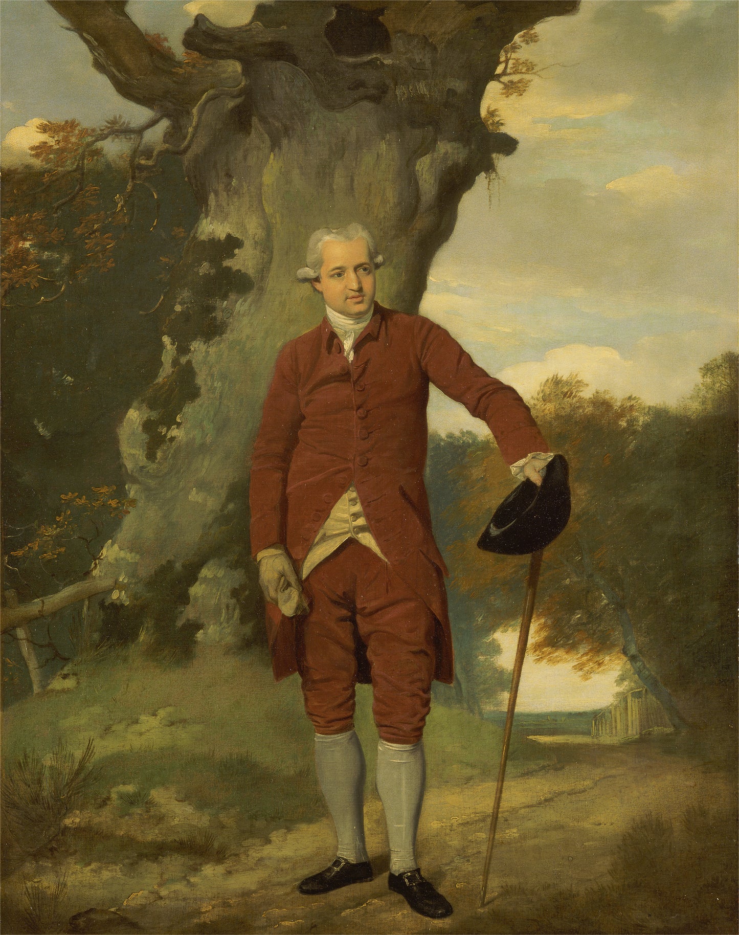 Portrait of a Man, Possibly Mr. Barclay, vintage artwork by Francis Wheatley, 12x8" (A4) Poster