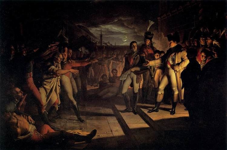 The Oath of the Sassoni to Napoleon Bonaparte, vintage artwork by Pietro Benvenuti, 12x8" (A4) Poster