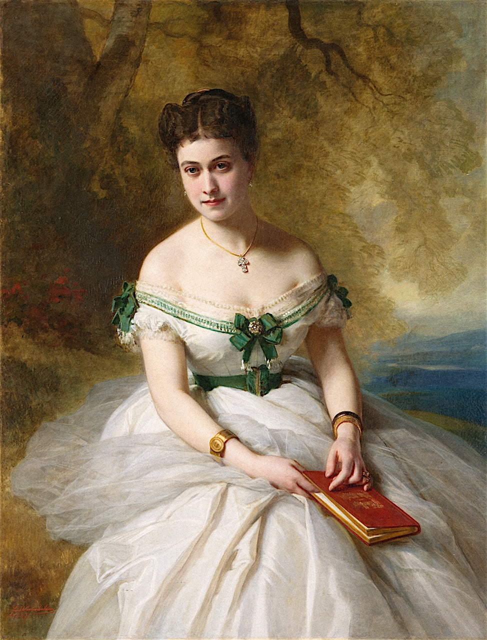 Marie Marguerite Ada Calhoun, vintage artwork by Franz Xavier Winterhalter, A3 (16x12") Poster Print