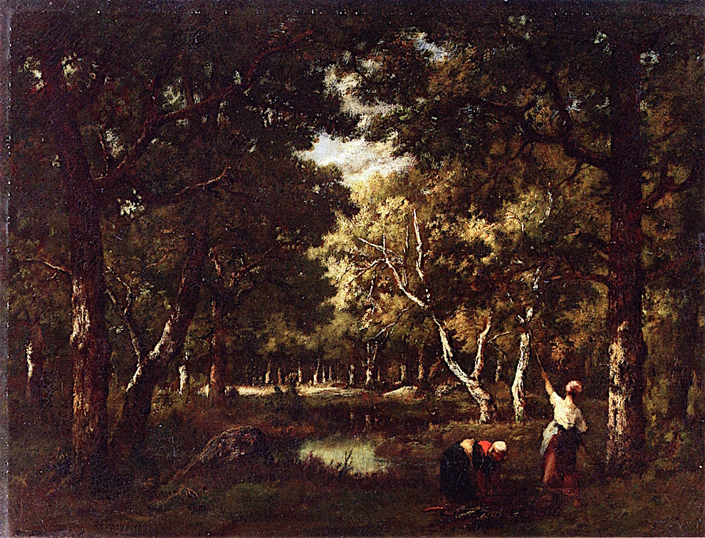 Figures in the Wood, vintage artwork by Narcisse Dìaz de la Peña, A3 (16x12") Poster Print