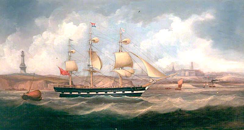 The 'Neptune' of the Aberdeen White Star Line, off Aberdeen, vintage artwork by William John Huggins, 12x8" (A4) Poster