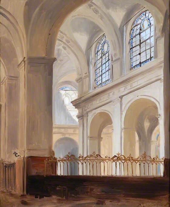 Interior of the Church of St Roch, Paris, vintage artwork by Adrien Dauzats, A3 (16x12") Poster Print
